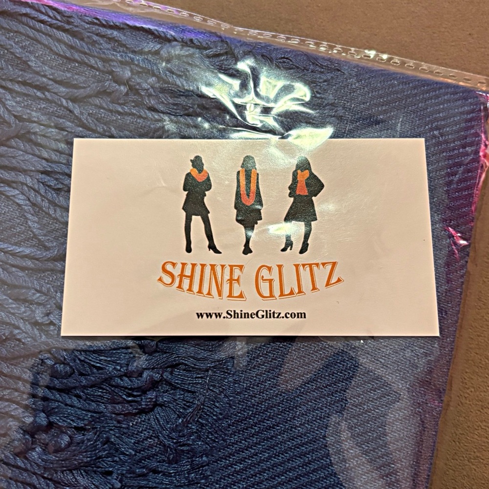 Shine Glitz Blue Scarf